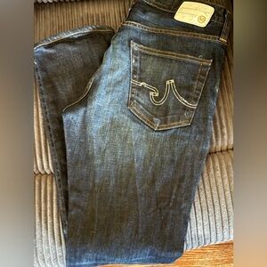 AG Adriano Goldschmied Dark Wash Straight Jeans